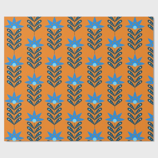 Levendige kerst cadeaupapier (Vlak)