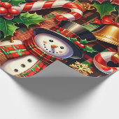 Levendige kerst Plaid Cadeaupapier (Hoek)
