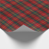 Levendige Kerst-Tartan Cadeaupapier (Hoek)