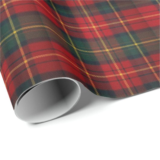 Levendige Kerst-Tartan Cadeaupapier (Rol Hoek)