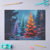 Levendige kerstbomen in de Forest Decoupage Car Tissuepapier (Craft)