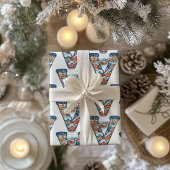 Levendige Kerstdorp Brief V Kerstmis Cadeaupapier