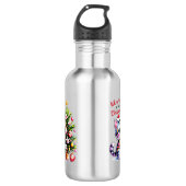 Levendige Kerstkat - Cute Huisdier Ouder Accessoir Waterfles (Voorkant)