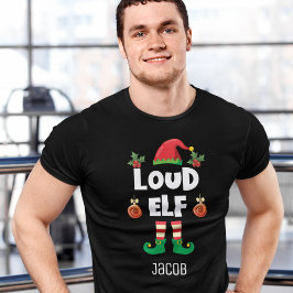 Levendige kerstmis met naam t-shirt