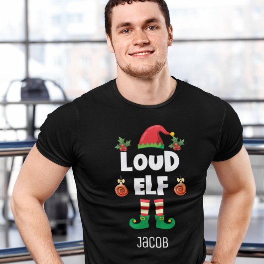 Levendige kerstmis met naam t-shirt