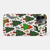 Levendige kerstpatroon kunstprint Case-Mate iPhone case (Achterkant (horizontaal))