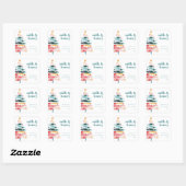 Levendige kerstproductstickers vierkante sticker (Vel)
