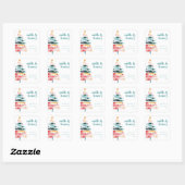 Levendige kerstproductstickers vierkante sticker (Vel)