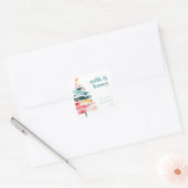 Levendige kerstproductstickers vierkante sticker (Envelop)
