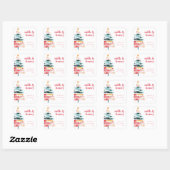 Levendige kerstproductstickers vierkante sticker (Vel)