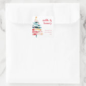 Levendige kerstproductstickers vierkante sticker (Tas)