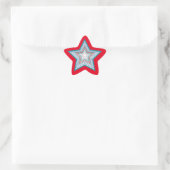 Levendige kerstster ster sticker (Tas)