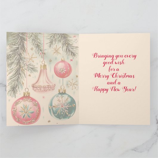  levendige kerstversieringen kaart (Binnen)