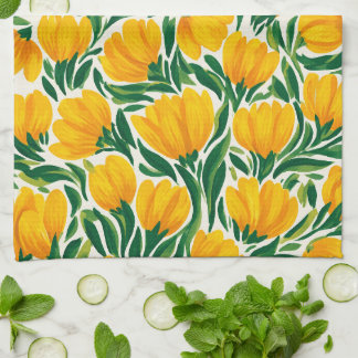 Levendige Keukenhanddoeken met Narcissen