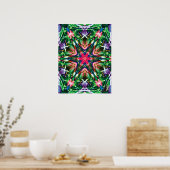 Levendige Kinestetische Collage Kaleidoscoop Poste Poster (Keuken)
