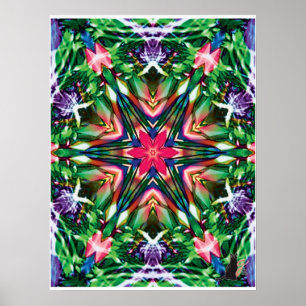 Levendige Kinestetische Collage Kaleidoscoop Poste Poster