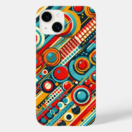 Levendige kinetische geometrische cirkels telefoon Case-Mate iPhone case (Achterkant)