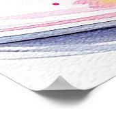 Levendige kiwi-cake met roze glazuur poster (Hoek)