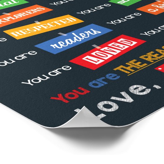 Levendige klaslokaaldecor Einde jaar schoolcadeau Poster (Hoek)