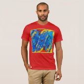 Levendige Kleur Abstract Kunstwerk T-shirt (Voorkant volledig)