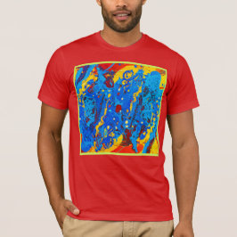 Levendige Kleur Abstract Kunstwerk T-shirt