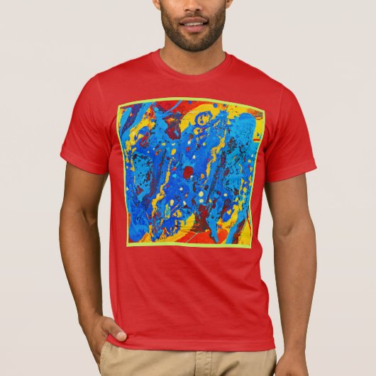 Levendige Kleur Abstract Kunstwerk T-shirt (Voorkant)