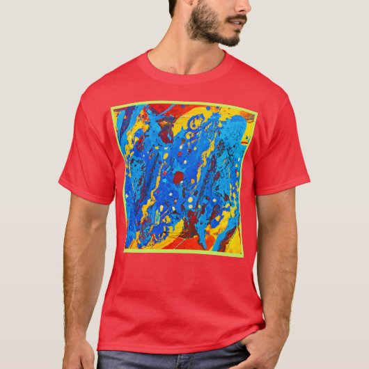 Levendige Kleur Abstract Kunstwerk T-shirt (Voorkant)