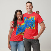 Levendige Kleur Abstract Kunstwerk T-shirt (Unisex)