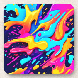 Levendige kleur Chaos Art Bier Onderzetter
