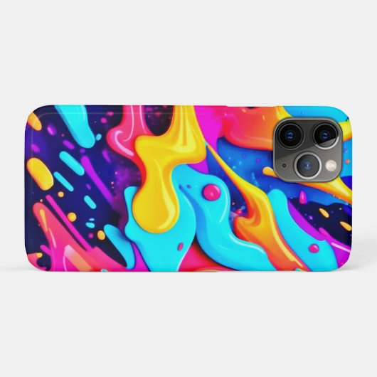 Levendige kleur Chaos Art Case-Mate iPhone Case (Achterkant (horizontaal))
