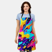 Levendige kleur Chaos Art Schort (Gedragen)