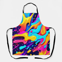 Levendige kleur Chaos Art Schort