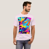 Levendige kleur Chaos Art T-shirt (Voorkant volledig)