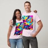 Levendige kleur Chaos Art T-shirt (Unisex)