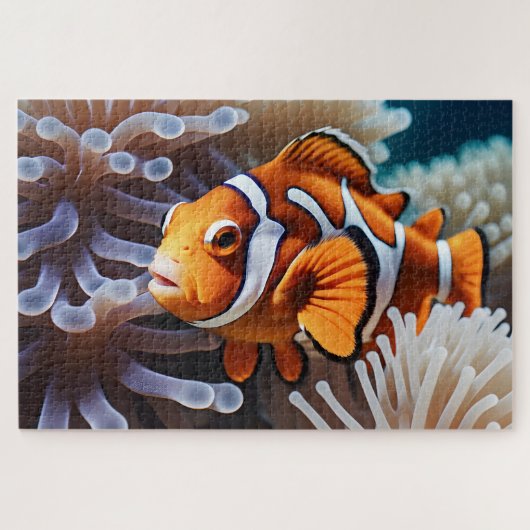 Levendige kleur Clown Fish Legpuzzel (Horizontaal)