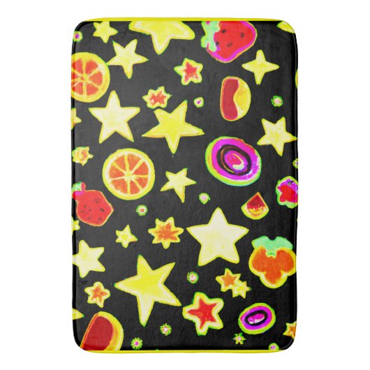 Levendige kleur Explosie Fruits Sterpatroon Badmat (Voorkant Verticaal)