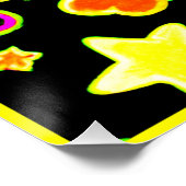 Levendige kleur Explosie Fruits Sterpatroon Perfect Poster (Hoek)