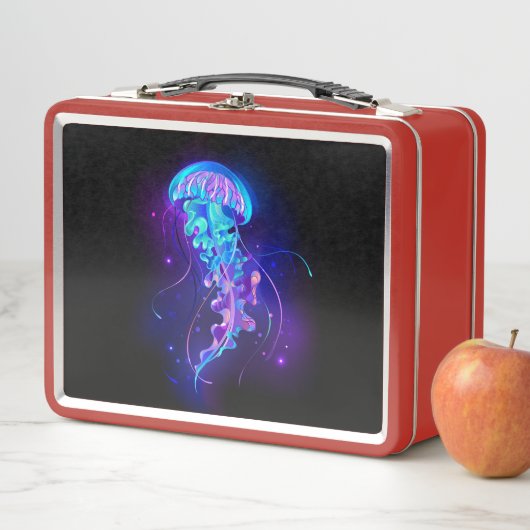 Levendige kleur gloeiende kwal (In situ)