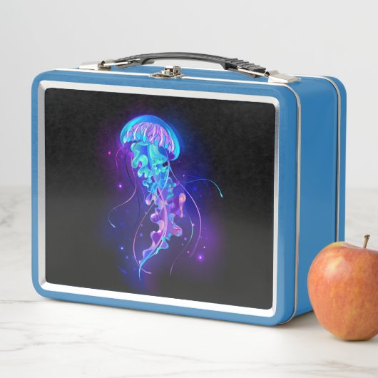 Levendige kleur gloeiende kwal (In situ)