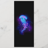 Levendige kleur gloeiende kwal advieskaart (Voorkant)