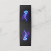 Levendige kleur gloeiende kwal afsprakenkaart (Buitenkant ongevouwen)