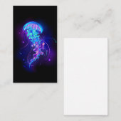 Levendige kleur gloeiende kwal afsprakenkaartje (Voorkant / Achterkant)