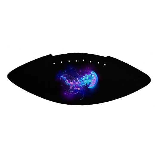 Levendige kleur gloeiende kwal american football (Paneel)