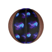 Levendige kleur gloeiende kwal basketbal (Verticaal)