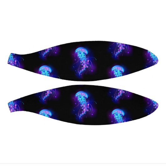 Levendige kleur gloeiende kwal basketbal (Panelen)