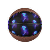 Levendige kleur gloeiende kwal basketbal (Voorkant)