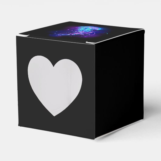 Levendige kleur gloeiende kwal bedankdoosjes (Voorkant Zijde)