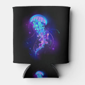 Levendige kleur gloeiende kwal blikjeskoeler (Voorkant)