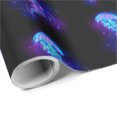 Levendige kleur gloeiende kwal cadeaupapier (Rol Hoek)