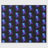 Levendige kleur gloeiende kwal cadeaupapier (Vlak)